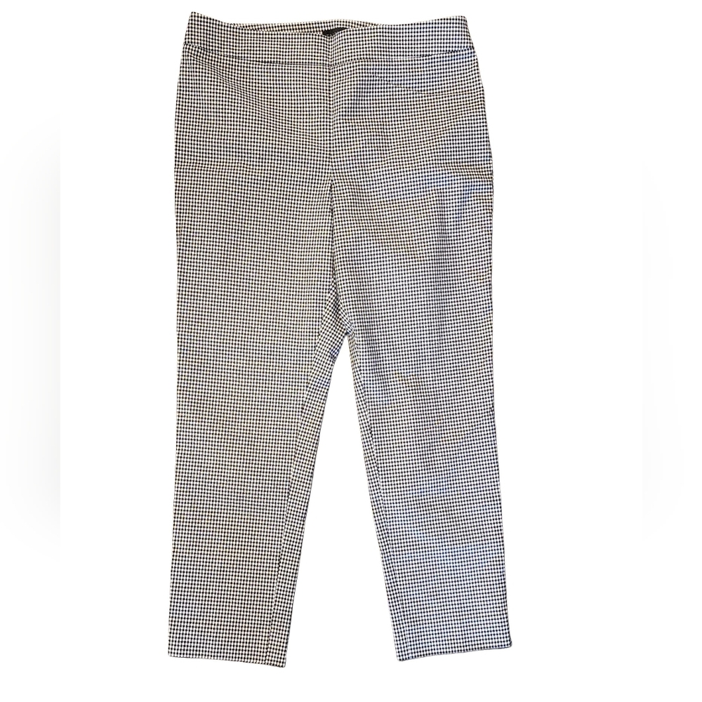 Talbots Black and White Patterned Cropped Pants